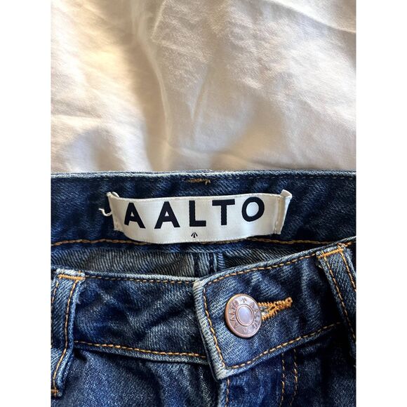 Womens Aalto Tapered Denim Jeans Cropped Pants Size 38 Fr - Picture 5 of 6